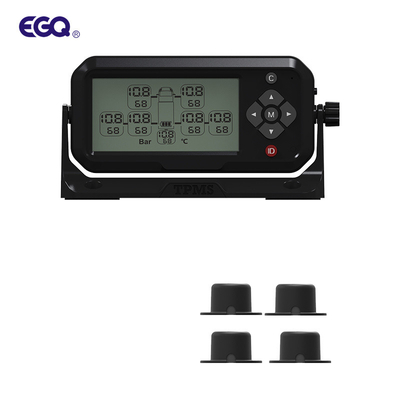 ISO9001 Araba TPMS Sistemi LCD Segment Ekranı 4 Yapıştır Tipi Sensör Tekerleği