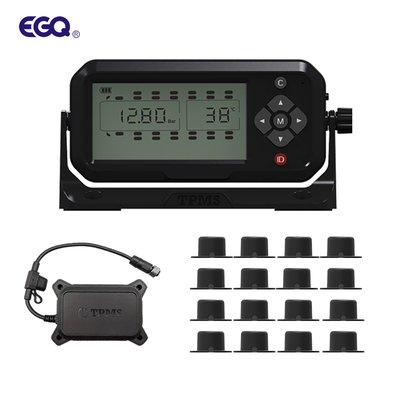 12mA Lastik Basıncı İzleme Sistemi 16 Macun Tipi Sensör Tekerleği 433.92MHz 203 Psi Araba TPMS