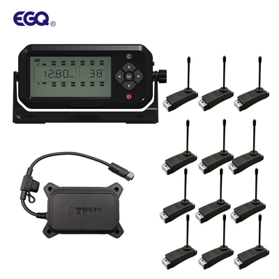 12 Tekerlekli Kamyon TPMS Birlikte Verilen Sensörler 433.92MHz 12mA Lastik Basıncı İzleme Sistemi 203 Psi
