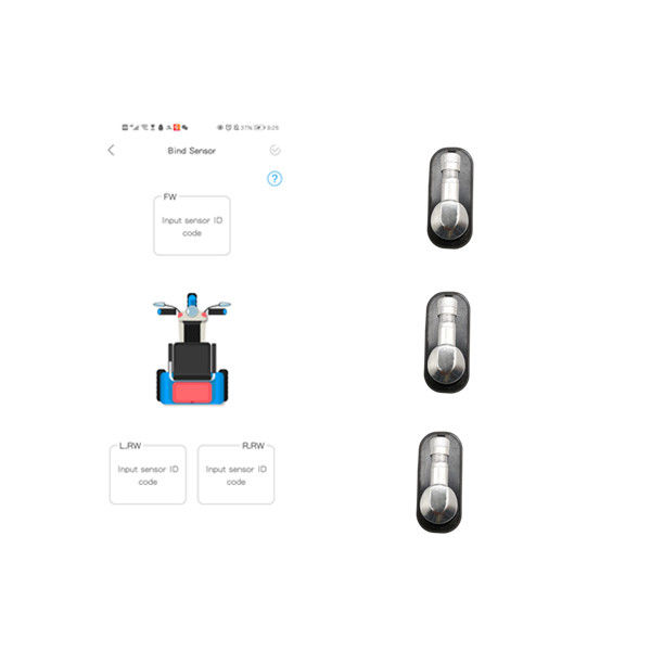 Bisiklet Bisiklet Lastik Basıncı Sensörü BLE 2.4Ghz için Ön 3 Wheeler TPMS