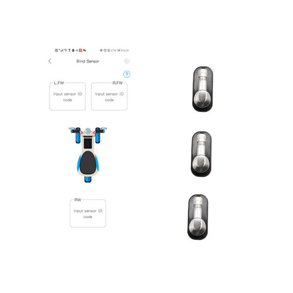 Bisikletler için Ön 3 Wheeler Lastik Basıncı Sensörü 120 Psi BLE Bisiklet TPMS